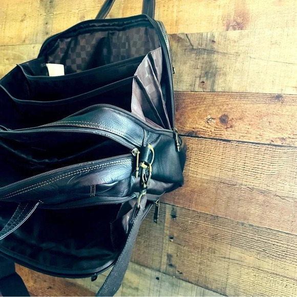 Vintage Samsonite Genuine Leather Portfolio/Briefcase/Laptop Messenger Bag - Picture 6 of 15